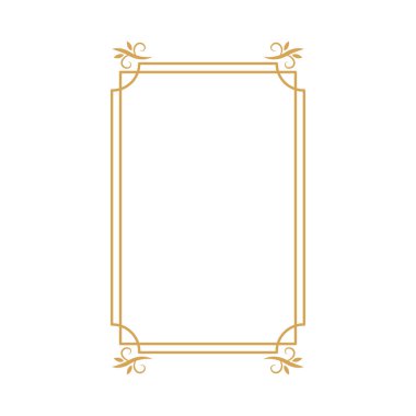 Zarif altın çerçeve girdap izole edilmiş simge