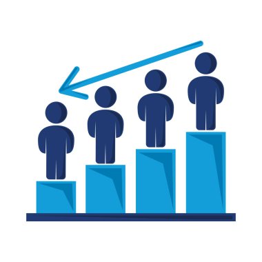 Aşırı nüfus azalması grafik izole tasarımı