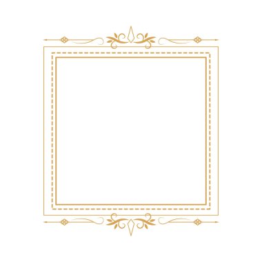 altın çerçeve doğrusal izole tasarım