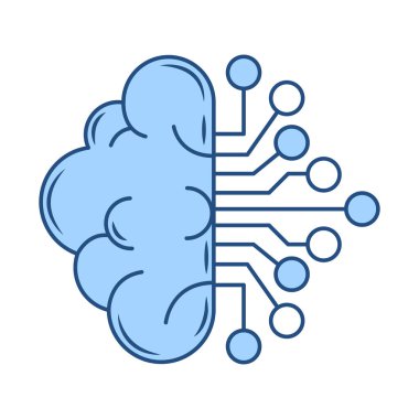 ai beyin elektronik sistemi izole edilmiş simge
