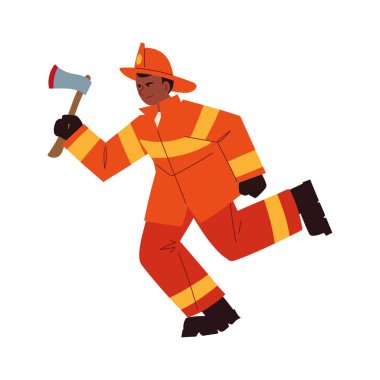 Elinde balta olan itfaiyeci izole edildi.