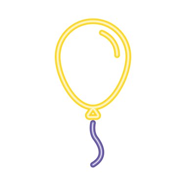 Helyum neon balonu izole tasarımı