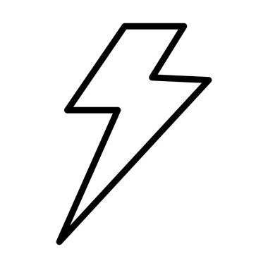 Fırtınalı hava koşullarını temsil eden cesur bir yıldırım simgesi