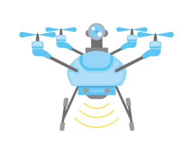 Özel hava operasyonları için mavi gövdeli bir altıpatlar.