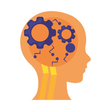 Yapay zekayı temsil eden birleşik dişli bir beyin.