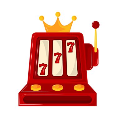 şanslı 7 'li slot makinesi izole tasarımı