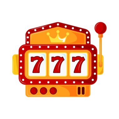 Büyük ikramiye izole tasarımı olan kumar makinesi