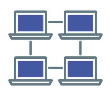 IoT ağını temsil eden çoklu bağlı aygıtlar