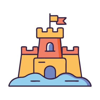 Suların kenarındaki karmaşık kumdan kale