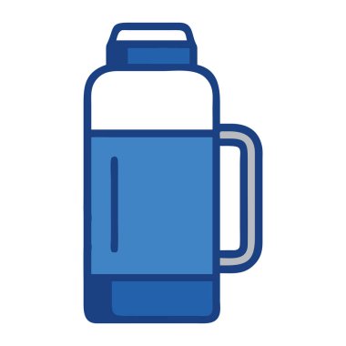 Küçük yalıtılmış termos şişesi sıcak içecekler taşımak için ideal.