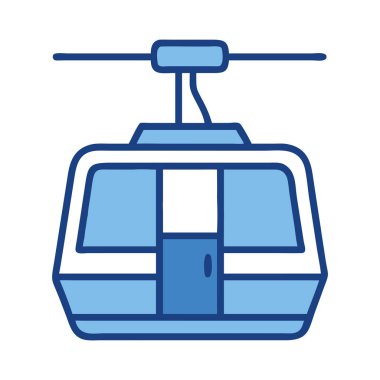 Dağ ulaşımı için kullanılan modern kayak merkezi teleferiği