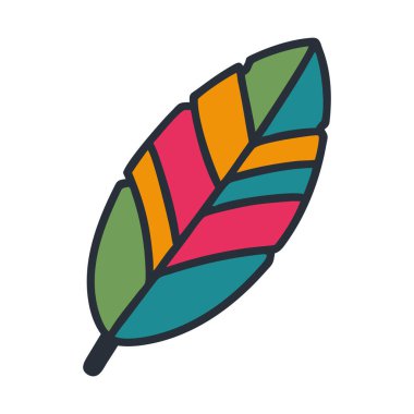 Parlak renkli tropikal tüy egzotik kuş türlerini temsil ediyor.