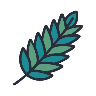 Sık sık tropikal yağmur ormanları ekosistemlerinde bulunan gür eğreltiotu yaprağı