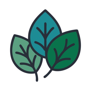 Yoğun orman bitkisini temsil eden yemyeşil yağmur ormanı yaprakları