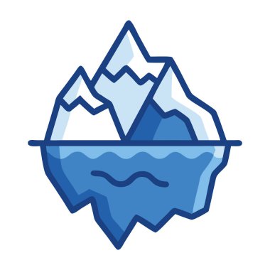 Okyanusta yüzen büyük buzdağı, donmuş yabanı temsil ediyor.