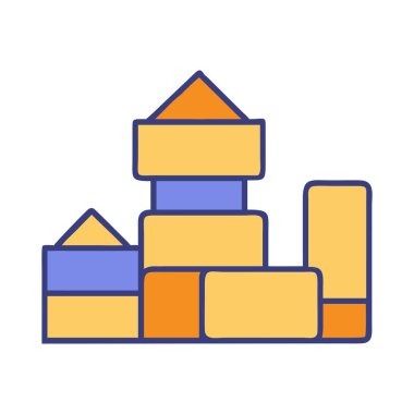 Klasik ahşap yapı blokları yaratıcılık ve öğrenme için oyuncak