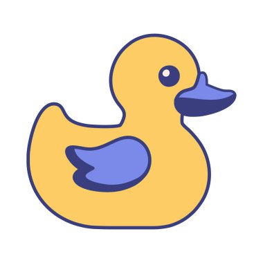 Banyo zamanı için geleneksel plastik ördek oyuncağı.