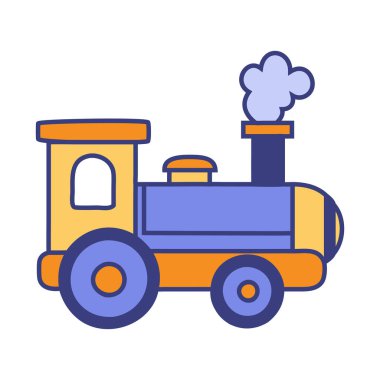 Klasik eski moda buharlı tren oyuncağı.