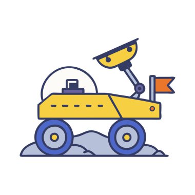 Gelecekçi Mars gezgini kayalık bir gezegenin yüzeyini keşfediyor.