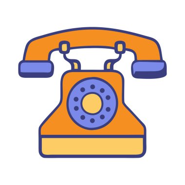 Nostaljik tasarımı olan klasik bir döner telefon oyuncağı.