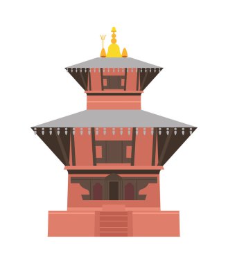 Geleneksel Nepal tapınak vektör çizimi