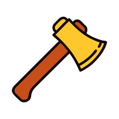 Kamp baltası çizimi izole vektörü