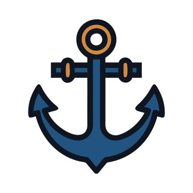 Klasik denizcilik sunucusu sembolü izole edilmiş vektör illüstrasyonu