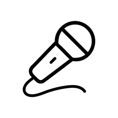 Hip hop müzik ve performansını temsil eden mikrofon simgesi