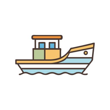 Denizde yüzen geleneksel Yunan balıkçı teknesi