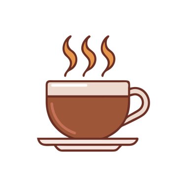 Kahverengi tonlu sıcak kahve fincanı.