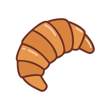 Kahvaltıda lezzetli bir kruvasan.