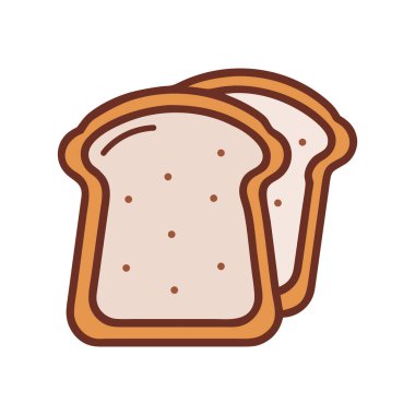 Kızarmış ekmek dilimleri Kahvaltı illüstrasyonu