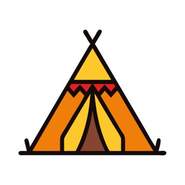 Doğa keşfi ve seyahat için klasik kamp çadırı.