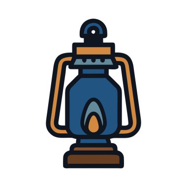 Klasik antika yağ feneri izole vektör çizimi