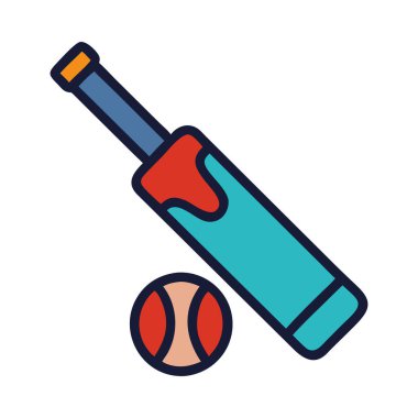 Rekabetçi oyun için klasik beyzbol sopası ve top.