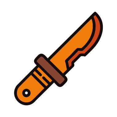 Kamp bıçağı çizimi izole vektörü