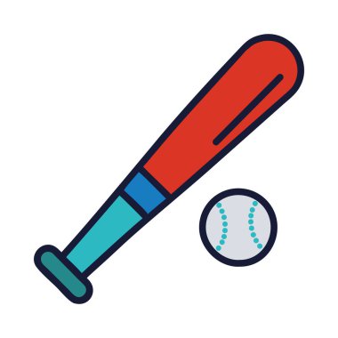 Profesyonel oyunlar için geleneksel beyzbol sopası ve top