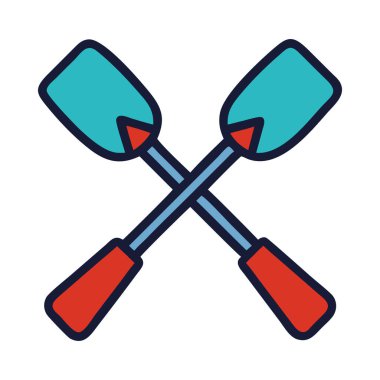 Su sporları ve macera için bir çift kürek.