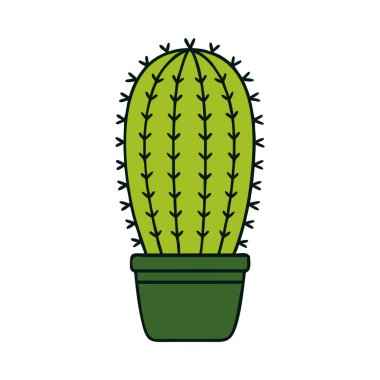 Kaktüs yeşili çizimi izole edilmiş vektör