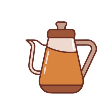 Geleneksel bir kahve demliği çizimi