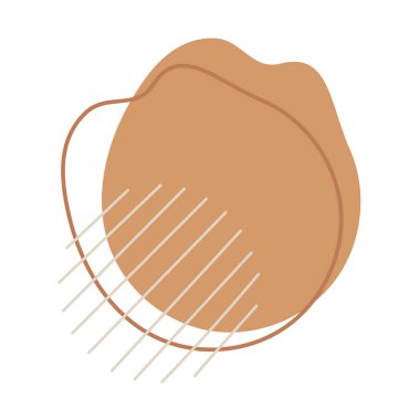 Benzersiz sanatsal soyut şekil boho estetiği