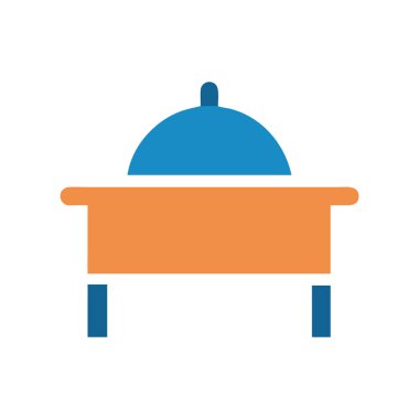 Güzel yemek çizimleri için servis tabağı.