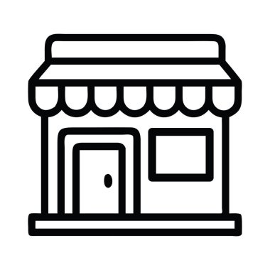 Turizm için tentesi olan küçük bir dükkan önü.