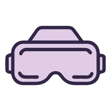 Fütürist dijital arayüze sahip modern VR kulaklığı