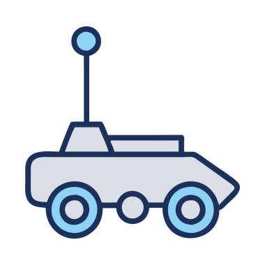 Gezegen araştırmaları için uzay keşif aracı simgesi