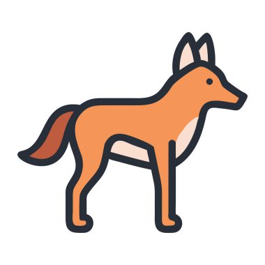 Çakal ikonu çöl vahşi yaşam illüstrasyonu