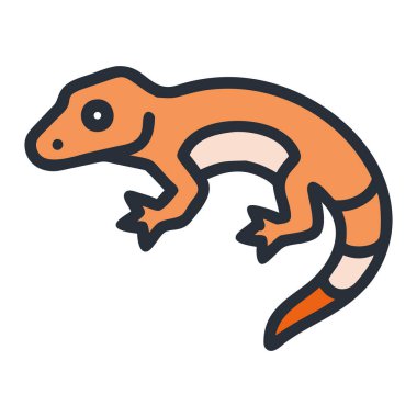 Kertenkele ikonu çöl vahşi yaşam çizimi