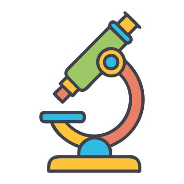 Biyoloji illüstrasyonunda bir mikroskop simgesi