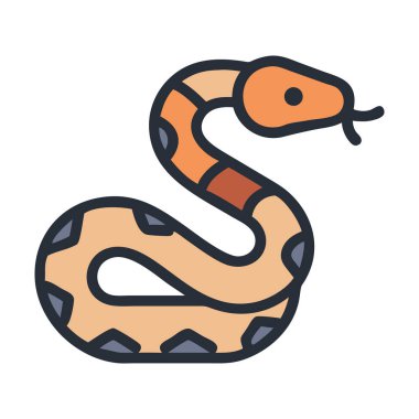 Yılan ikonu çöl vahşi yaşam çizimi