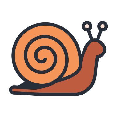 Bir salyangoz ikonu çöl vahşi yaşam illüstrasyonu